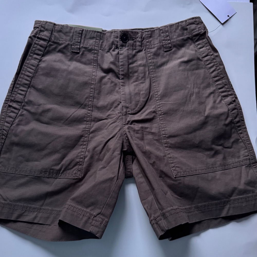 Goodfellow & Co Mens Utility Shorts Brown XS 7 Inch Inseam Flex Waist Ripstop
